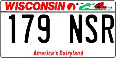 WI license plate 179NSR
