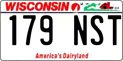 WI license plate 179NST