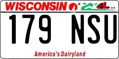 WI license plate 179NSU