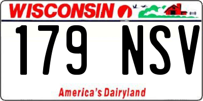 WI license plate 179NSV