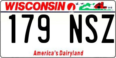 WI license plate 179NSZ