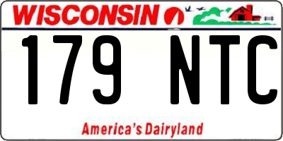 WI license plate 179NTC