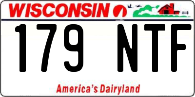 WI license plate 179NTF