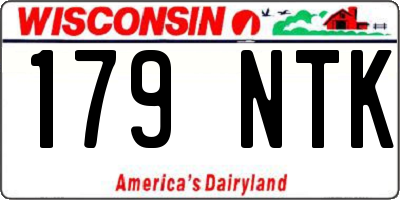 WI license plate 179NTK