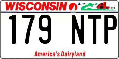 WI license plate 179NTP
