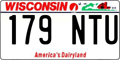 WI license plate 179NTU