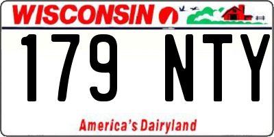WI license plate 179NTY