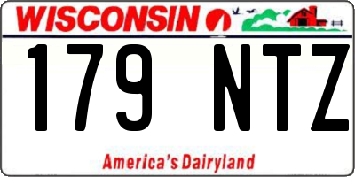 WI license plate 179NTZ