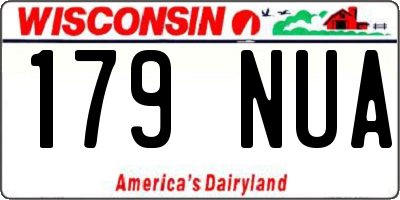 WI license plate 179NUA