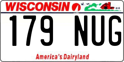 WI license plate 179NUG