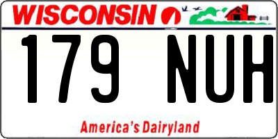 WI license plate 179NUH