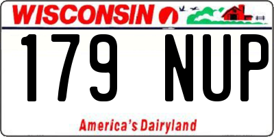 WI license plate 179NUP