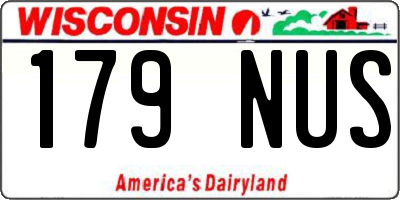WI license plate 179NUS