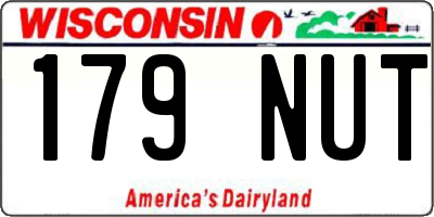 WI license plate 179NUT
