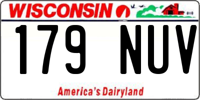 WI license plate 179NUV