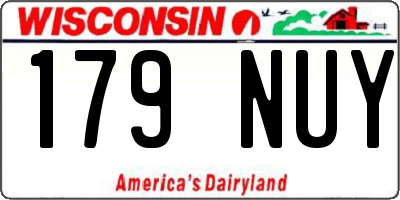 WI license plate 179NUY