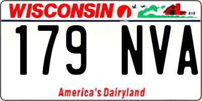 WI license plate 179NVA