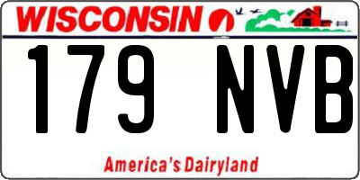 WI license plate 179NVB