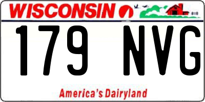WI license plate 179NVG