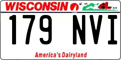 WI license plate 179NVI