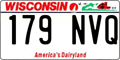 WI license plate 179NVQ