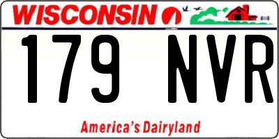 WI license plate 179NVR