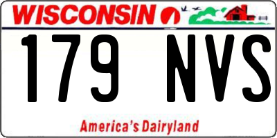 WI license plate 179NVS