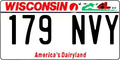 WI license plate 179NVY