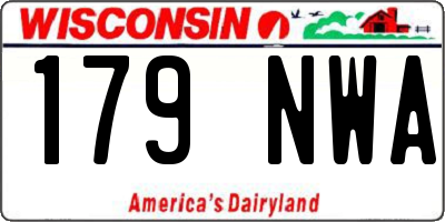 WI license plate 179NWA