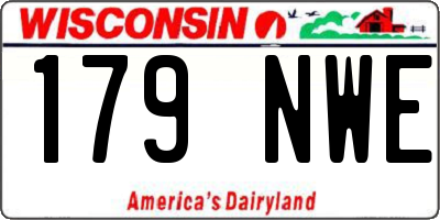 WI license plate 179NWE