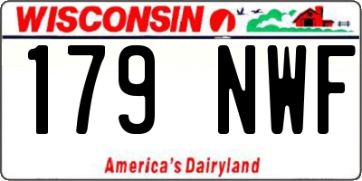WI license plate 179NWF