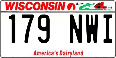 WI license plate 179NWI