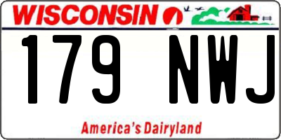 WI license plate 179NWJ