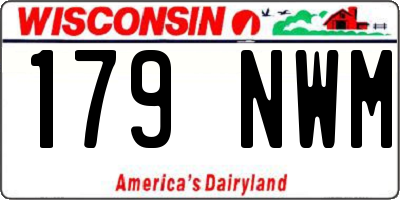 WI license plate 179NWM
