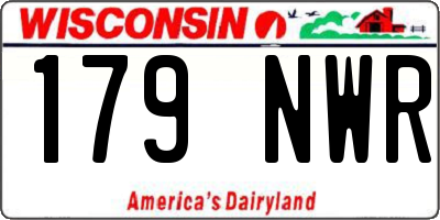 WI license plate 179NWR