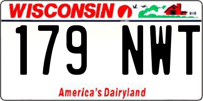 WI license plate 179NWT