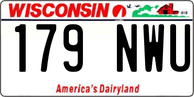WI license plate 179NWU