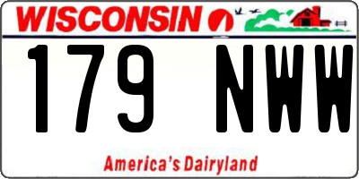 WI license plate 179NWW