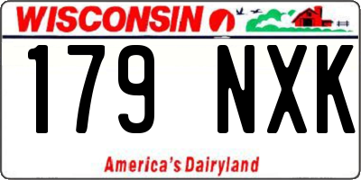 WI license plate 179NXK