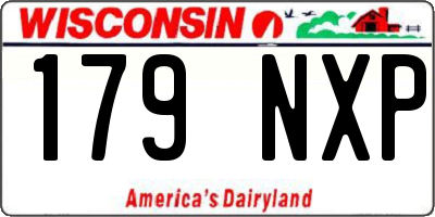 WI license plate 179NXP