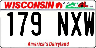 WI license plate 179NXW