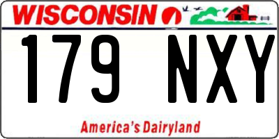 WI license plate 179NXY