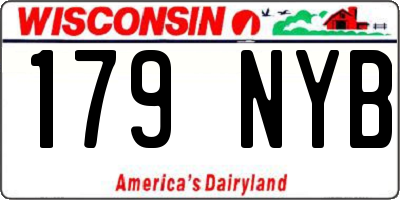 WI license plate 179NYB