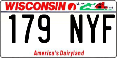 WI license plate 179NYF