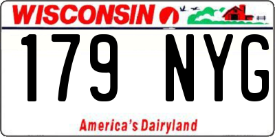 WI license plate 179NYG