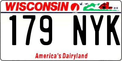 WI license plate 179NYK
