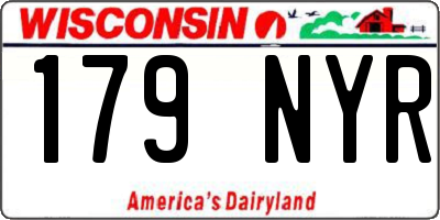 WI license plate 179NYR
