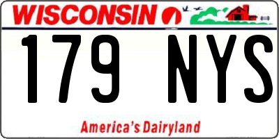 WI license plate 179NYS