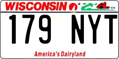 WI license plate 179NYT