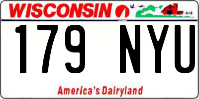 WI license plate 179NYU